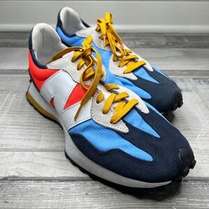 New Blance 327 Men's Sneakers Size 11 Natural Indigo Electric Red Shoes.